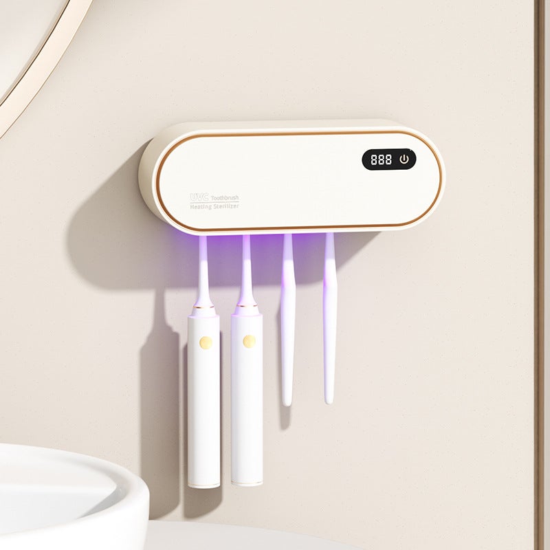 Intelligent Toothbrush Sterilizer Multifunctional Drying Ultraviolet Sterilization Toilet Storage Rack Household Electric Toothbrush Holder - Image 1